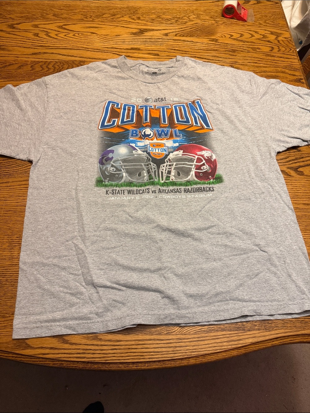 2012 cotton bowl t shirt k state Arkansas